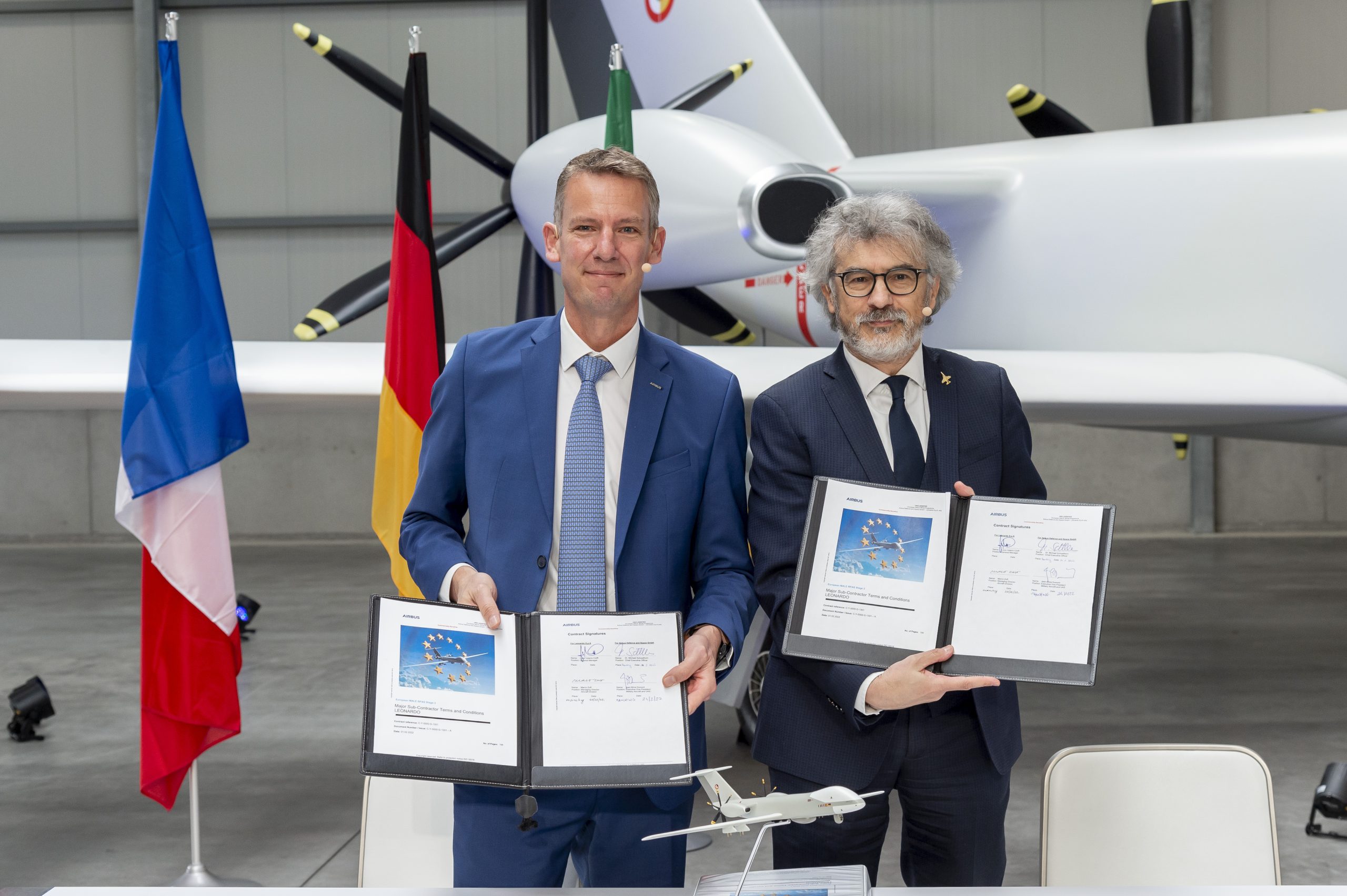 Jean Brice Dumont Airbus DS and Lucio Valerio Cioffi Leonador S.p.A Eurodrone Signature