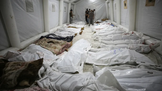 Le vittime dell'ospedale di Gaza City