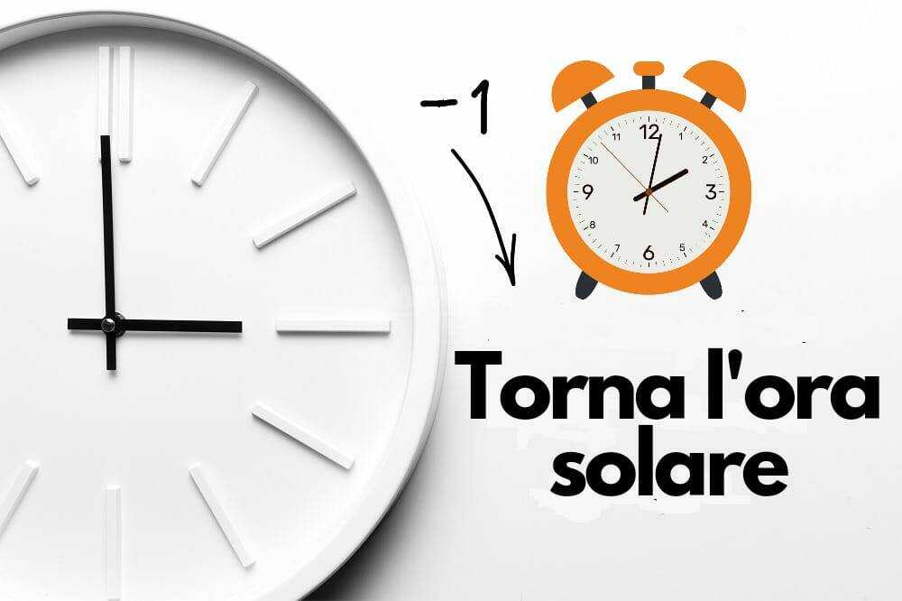 Torna l’ora solare: stanotte lancette indietro